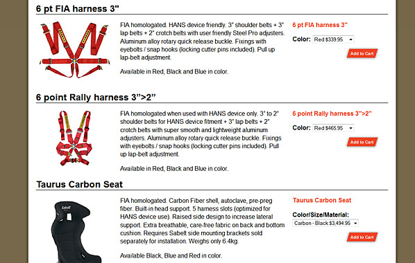 Sabelt saftey equipment product listing